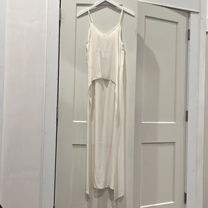 millau (LF) Silk High Low Maxi Top in Cream Sz Small NWT thin straps